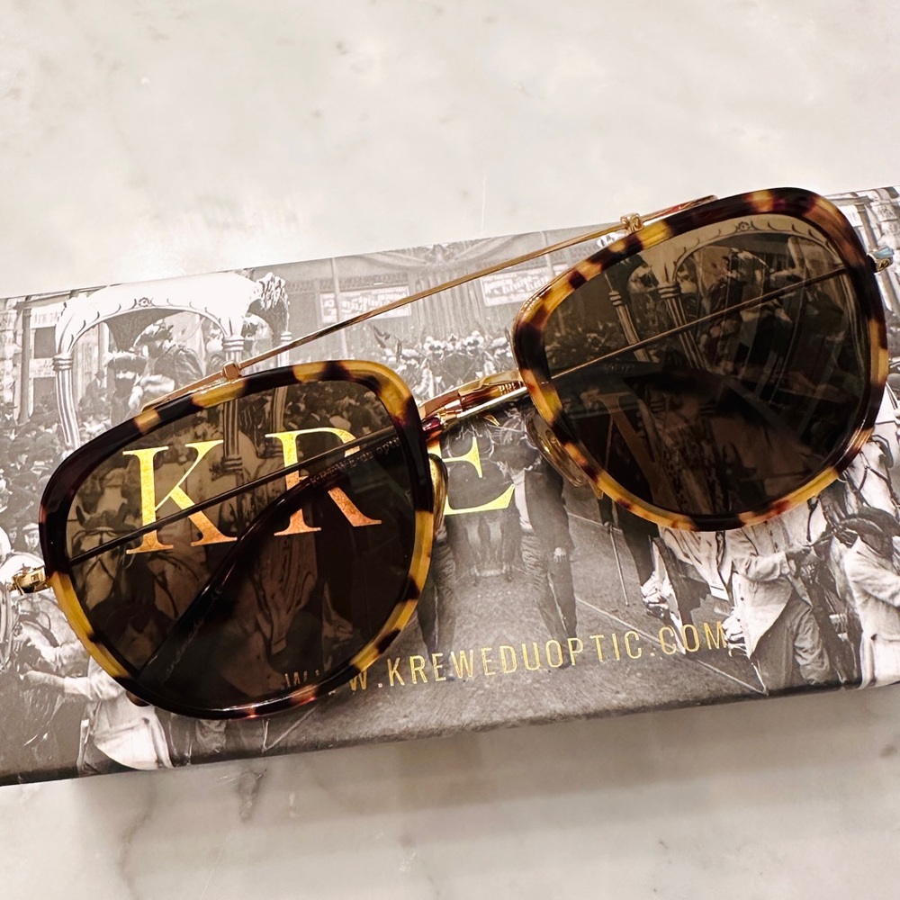 KREWE Breton Zulu 24K Polarized Sunglasses